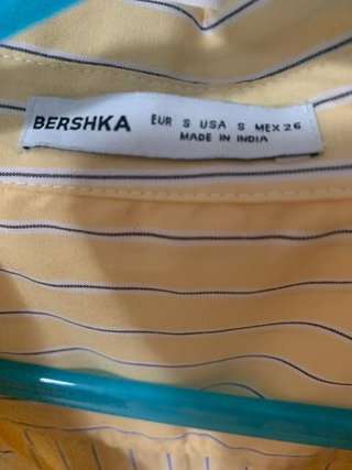 Camisa Bershka Talla S Rayas Azul