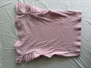 Top Zara volantes rosa Talla M