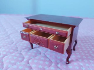 Joyero mesa antigua madera
