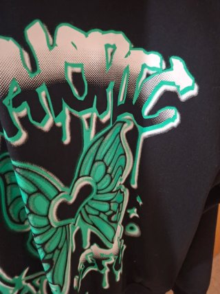 Sudadera Divided Negra Talla S Mariposa