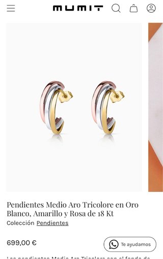 Pendientes Oro 18k MUMIT
