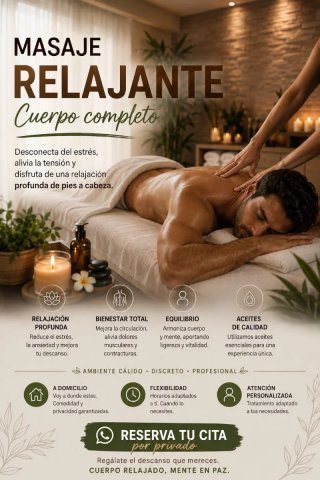 Masaje relajante cuerpo completo