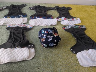 Pañales tela evolutivos + rellenos (2-5kg)