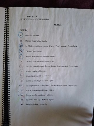 Oposición profesorado música