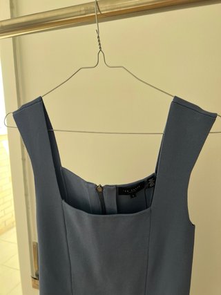 Vestido Ted Baker azul cintado Tamanho 1 (foto)