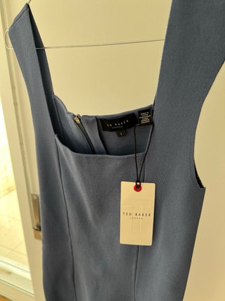 Vestido Ted Baker azul cintado Tamanho 1 (foto)