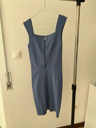 Vestido Ted Baker azul cintado Tamanho 1 (foto)