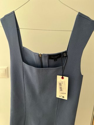 Vestido Ted Baker azul cintado Tamanho 1 (foto)