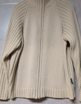 Cárdigan hombre beige talla L