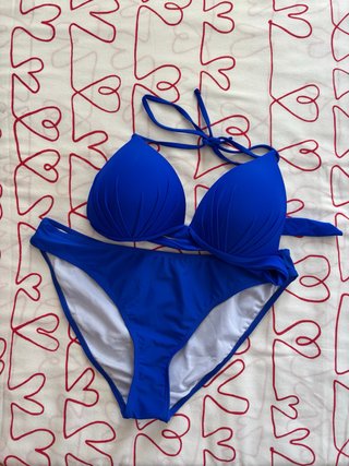 Bikini azul eléctrico talla L