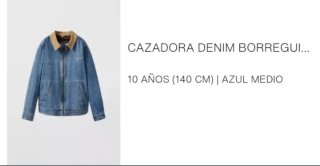 ZARA denim borreguito T.10