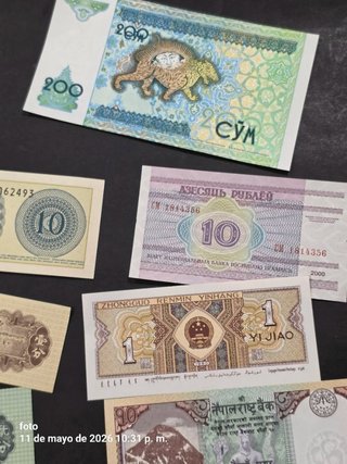 Colección de  Billetes asiaticos sin circular.
