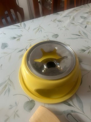 Set Fondue Vintage Azul y Amarillo