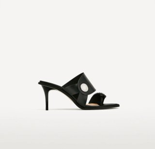 Sandalias nuevas piel Zara negras