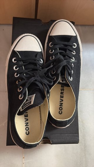 Converse plataforma negras