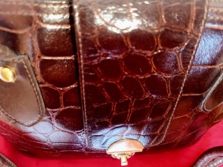 Bolso de piel vintage cocodrilo