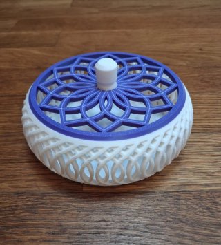Joyero loto morado y blanco