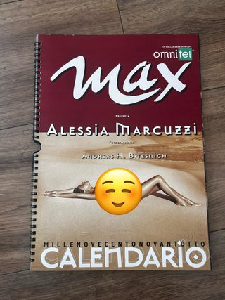 Calendario Max Alessia Marcuzzi 1998