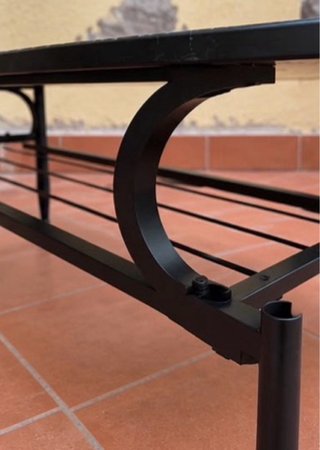 Mesa de centro vintage mármol y metal