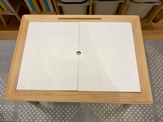 Mesa sensorial Montessori de madera para niños