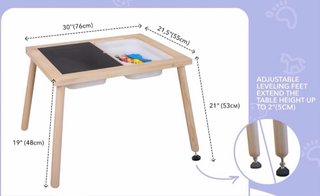 Mesa sensorial Montessori de madera para niños
