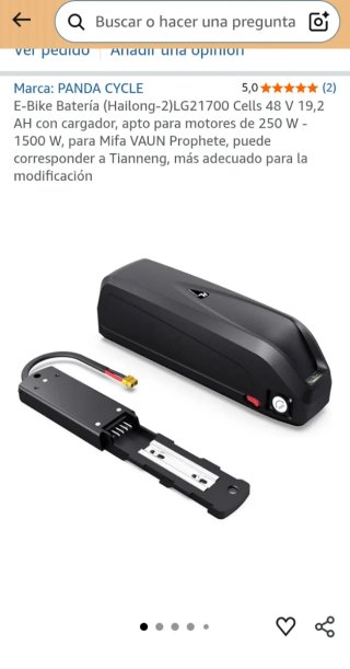 Batería E-Bike 48V 19.2Ah LG 1500W