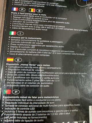 Intercomunicador manos libres moto Tronic H-3050