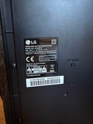 Barra de Sonido LG SJ2 2.1 160W con Subwoofer