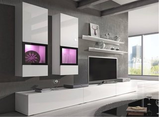 Mueble TV Diseño Blanco Brillo