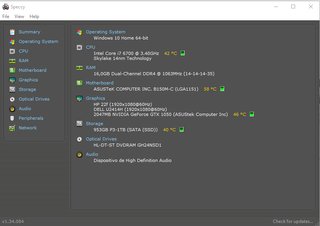 PC WIN10 + i7 6700 + 16GB RAM + 1TB SSD + GTX 1050
