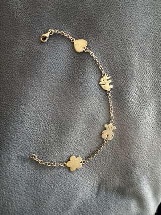 Pulsera plata Tous Corazón, Oso, flor, elefante