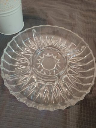 Bandeja cristal grueso relieve separaciones