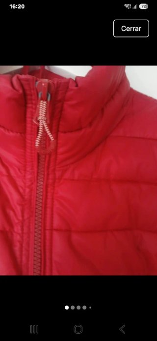 Chaqueta acolchada roja talla S only