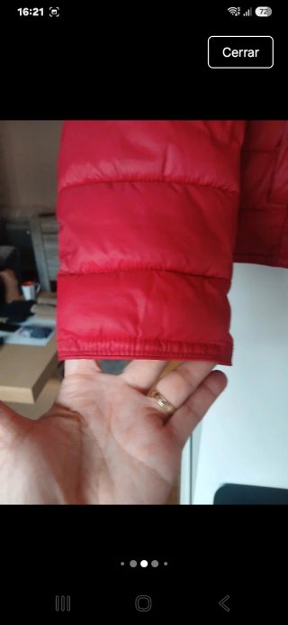Chaqueta acolchada roja talla S only