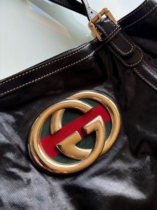 Borsa Gucci Britt Tote Nero Y2K Originale
