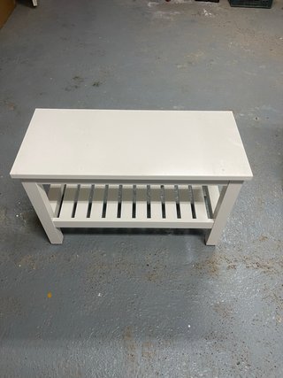 Banco zapatero blanco de madera