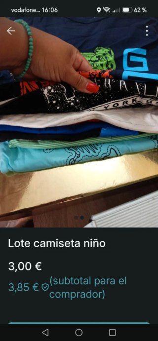 Lote 5 camisetas niño talla 9