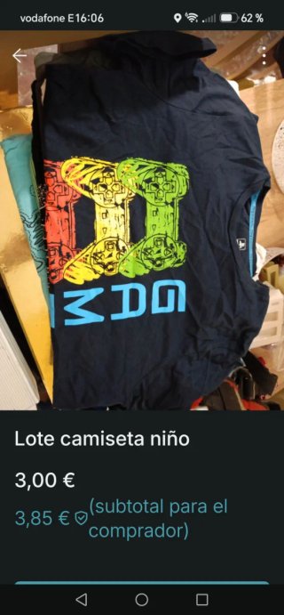 Lote 5 camisetas niño talla 9