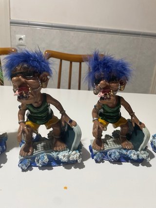 Figura resina Troll Surfista Vintage 90s Colección