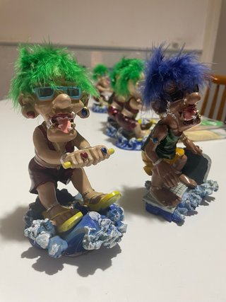 Figura resina Troll Surfista Vintage 90s Colección