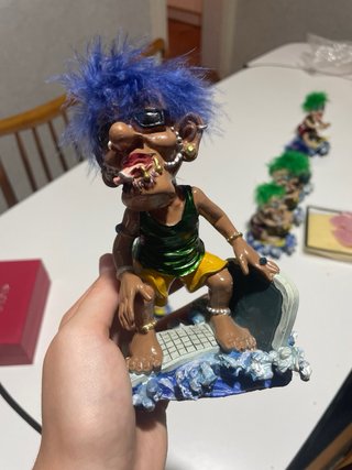Figura resina Troll Surfista Vintage 90s Colección