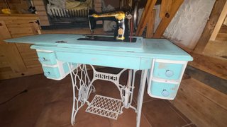 Máquina de coser Singer restaurada