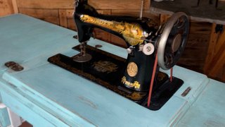 Máquina de coser Singer restaurada