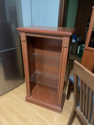 Armario Vitrina Vintage Madera y Cristal