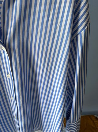 Camisa Zara Rayas Azul y Blanco, 1 puesta