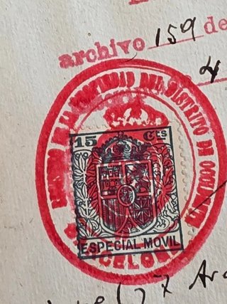 Escritura Compra-venta 1929. Muchos sellos.
