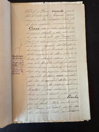 Escritura Compra-venta 1929. Muchos sellos.