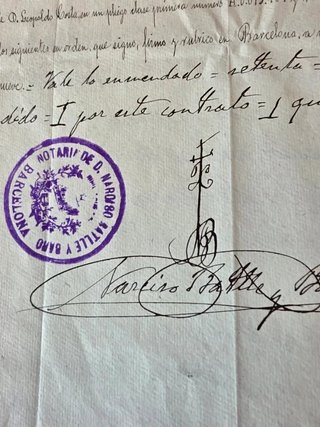Escritura Compra-venta 1929. Muchos sellos.