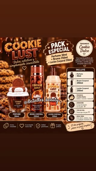Pack Cookie Lust Perfume + Bruma + Loción