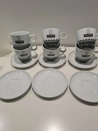 Juego 6 Tazas de Café Porcelana